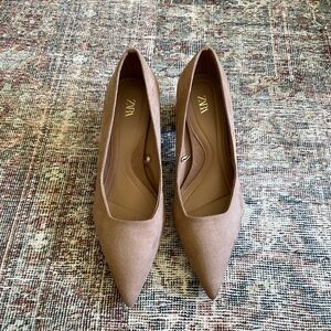 Zara nude heels/pumps